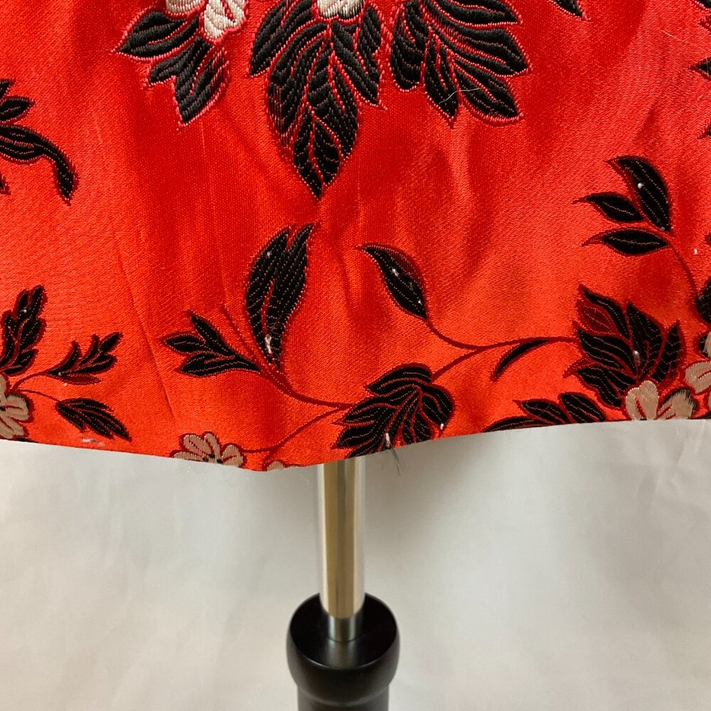 Alice + Olivia Strapless Bridget Mini Dress 8 Red Black White Floral Embroidere - Picture 7 of 13